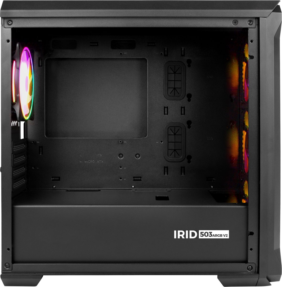 Genesis - Npc-1559 Micro Atx Midtower Case Irid 503 Argb - Zwart - afbeelding 9