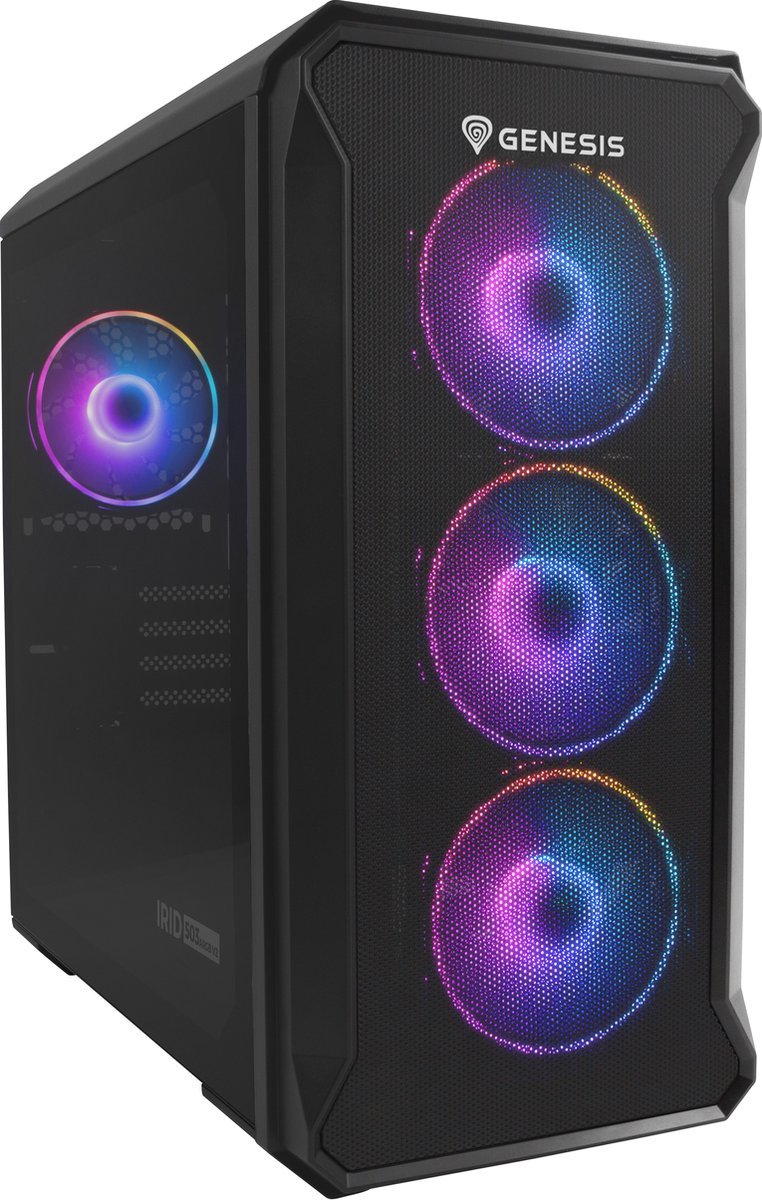 Genesis - Npc-1559 Micro Atx Midtower Case Irid 503 Argb - Zwart