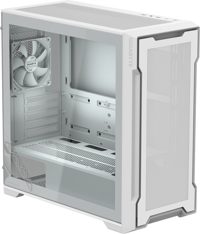 Gigabyte c102 giass ice midi tower behu 2 orig - GIGABYTE C102 GLASS Midi Tower Behuizing (White)