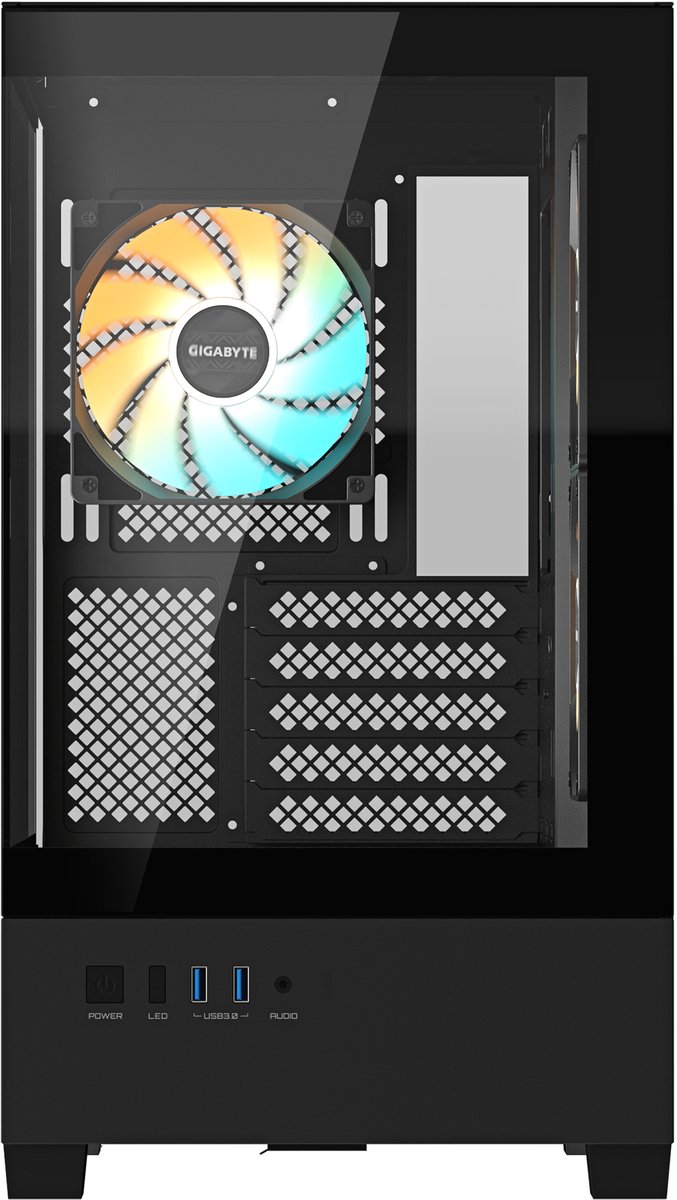 C201 PANORAMIC Mid Tower PC Case - Black - afbeelding 7