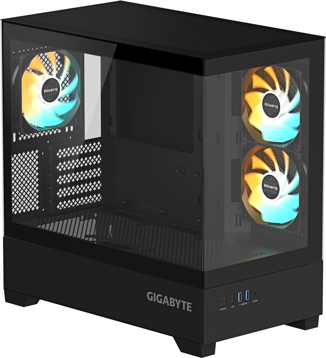 C201 PANORAMIC Mid Tower PC Case - Black - afbeelding 9