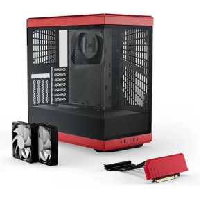 Y40 Mid-Tower ATX Case Black/Red - afbeelding 2