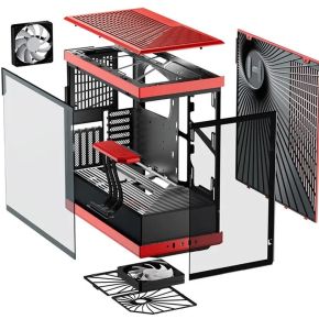 Y40 Mid-Tower ATX Case Black/Red - afbeelding 7