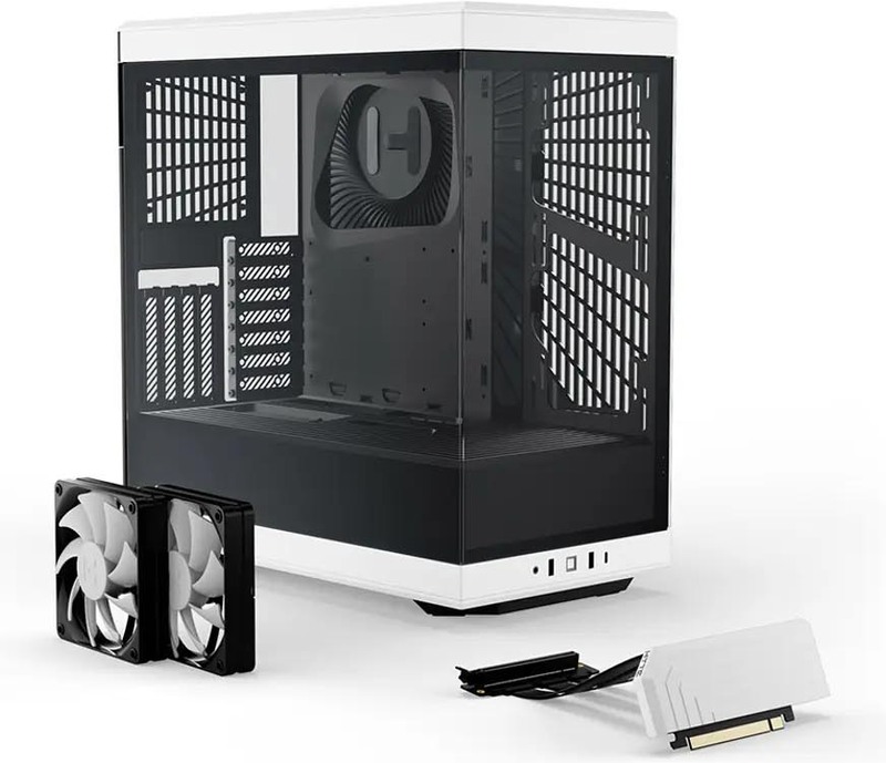 Hyte y40 white 2 orig - Hyte Y40 Snow White Mid-Tower ATX Case