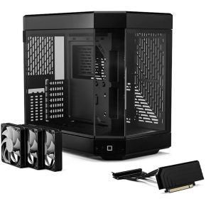 Y60 Tempered Glass Midi Tower Behuizing - Zwart - afbeelding 6