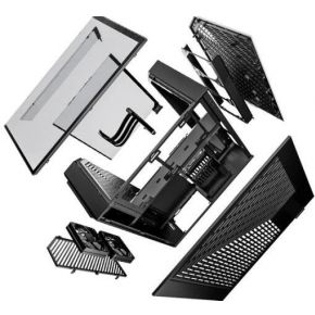 Y60 Tempered Glass Midi Tower Behuizing - Zwart - afbeelding 8