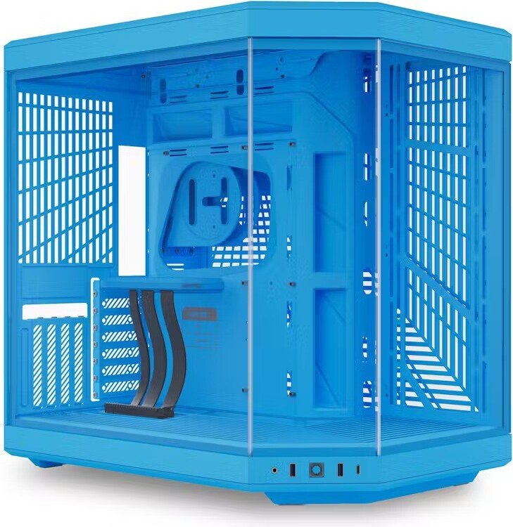 Hyte y70 midi tower behuizing 403196 - Hyte Y70 Milky Edition Blueberry Behuizing