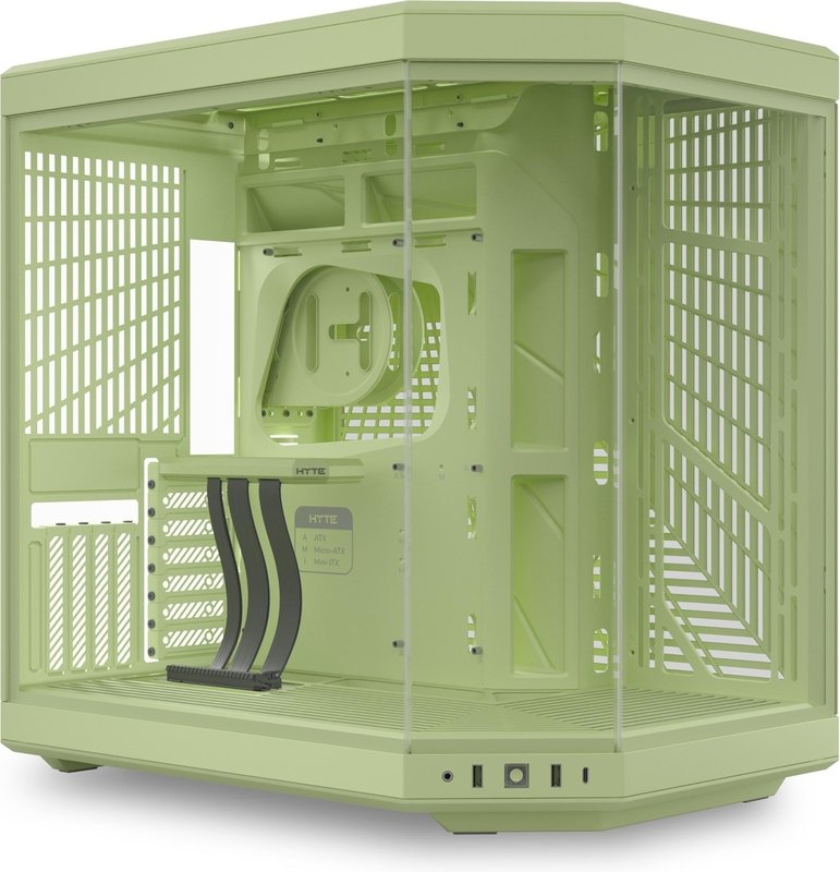 Hyte y70 midi tower behuizing 403197 - Hyte Y70 Milky Edition Matcha Milk Behuizing