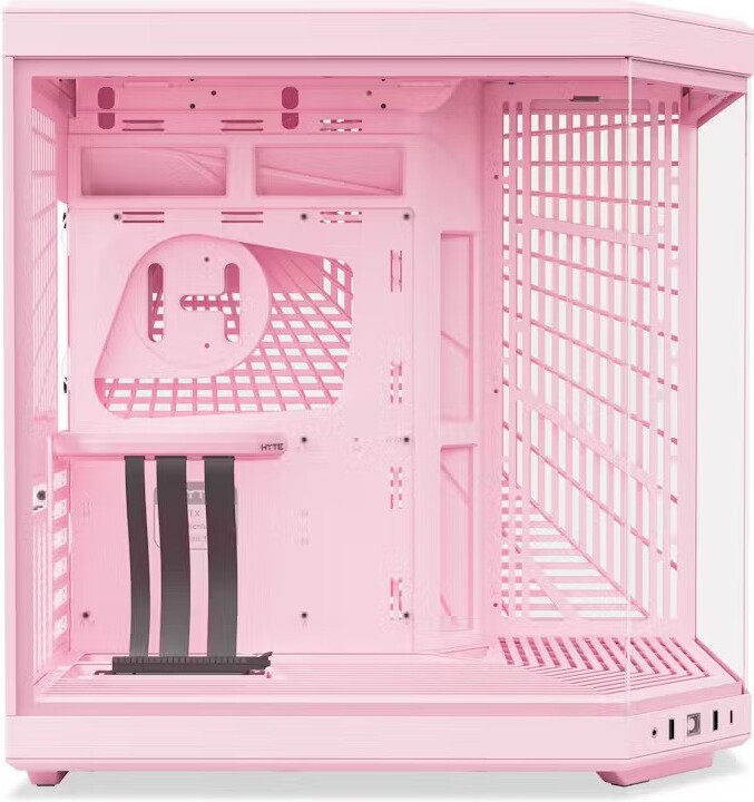Hyte y70 midi tower behuizing 403198 3 orig - Hyte Y70 Milky Edition Strawberry Behuizing