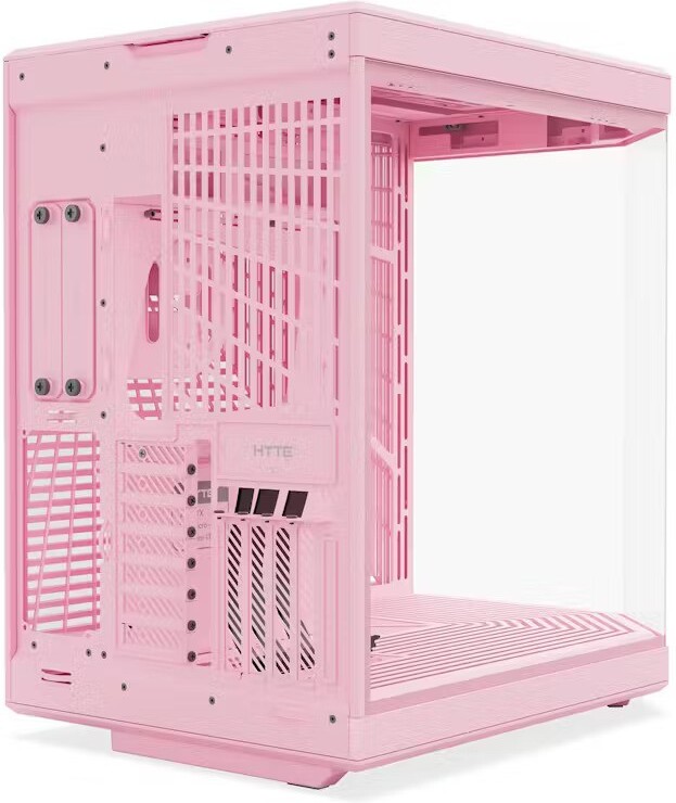Hyte y70 midi tower behuizing 403198 4 orig - Hyte Y70 Milky Edition Strawberry Behuizing