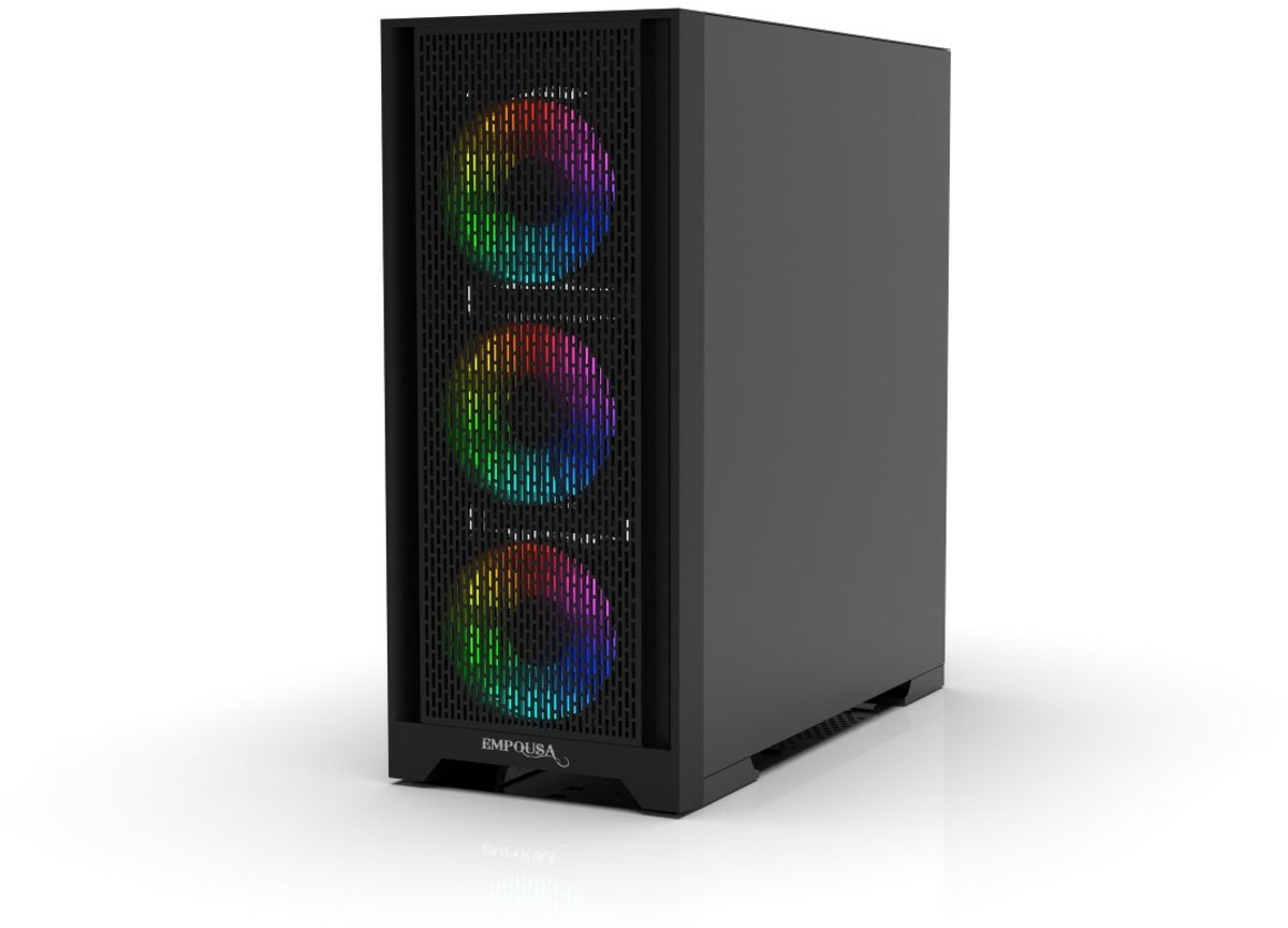 Inca Emg-17Xb Computerbehuizing Midi Tower Zwart - afbeelding 4