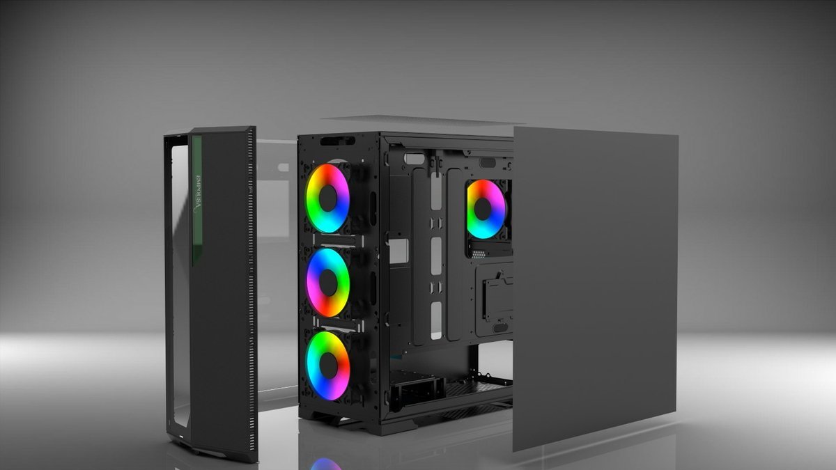 Inca Emg-17Xn Computerbehuizing Midi Tower Zwart - afbeelding 2