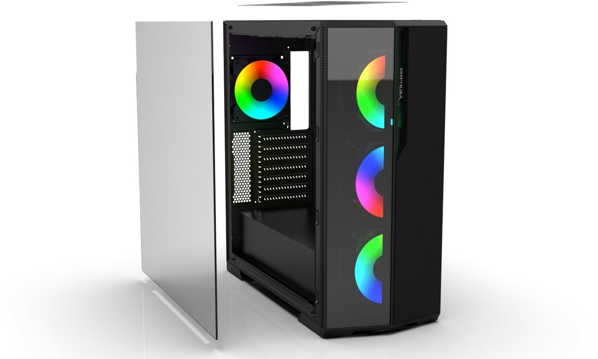 Inca Emg-17Xn Computerbehuizing Midi Tower Zwart - afbeelding 3