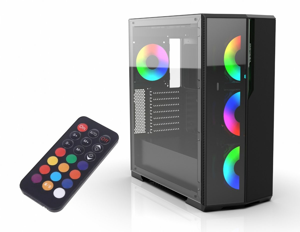 Inca Emg-17Xn Computerbehuizing Midi Tower Zwart