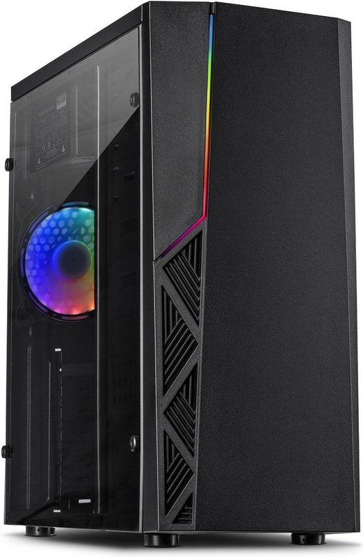 Inter tech b 02 midi tower behuizing - Inter-Tech B-02 RGB Tower Behuizing (Black)