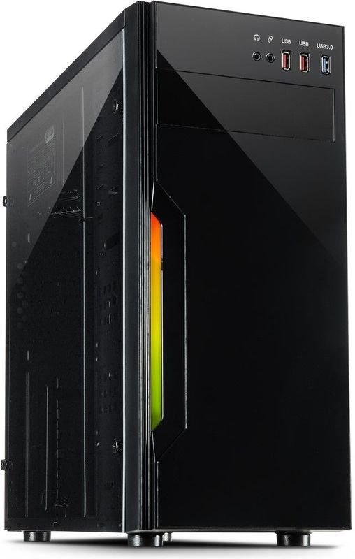 Inter tech b 42 midi tower behuizing 1305 - Inter-Tech B-42 RGB Toren Behuizing (Black)