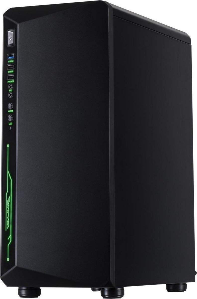 Inter-Tech C-3 Saphir Rgb | Midi Tower | Zwart behuizing - afbeelding 8