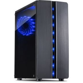Inter-Tech Thunder Blue Light | Midi Tower Case | Zwart