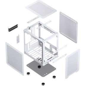 C6 White Micro-Tower Pc-Behuizing, Gaming-Behuizing (White) - afbeelding 3