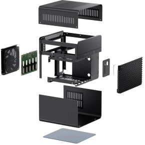 Jonsbo N2 Mini-Tower Pc-Behuizing, Gaming-Behuizing Zwart - afbeelding 7