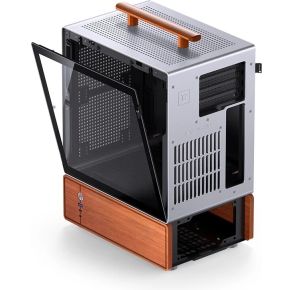 T7 PC Case Mid Tower mATX Tempered Glass Silver - afbeelding 3