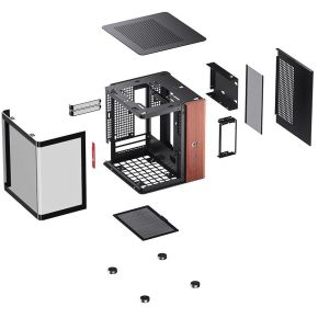 TK-0 Mini-ITX Case - Wood/Black - afbeelding 7