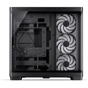 TK-4 Wood Mid Tower ATX Tempered Glass PC Case Black - afbeelding 3
