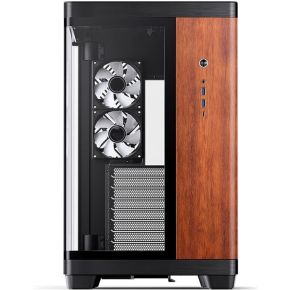 TK-4 Wood Mid Tower ATX Tempered Glass PC Case Black - afbeelding 5