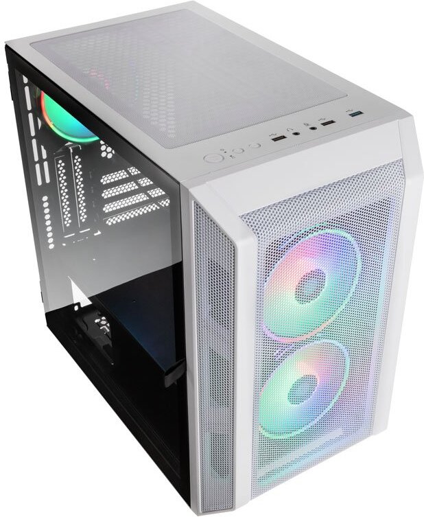 Kolink citadel mesh micro atx tower w 2 orig - Kolink Citadel Mesh RGB Behuizing (White)