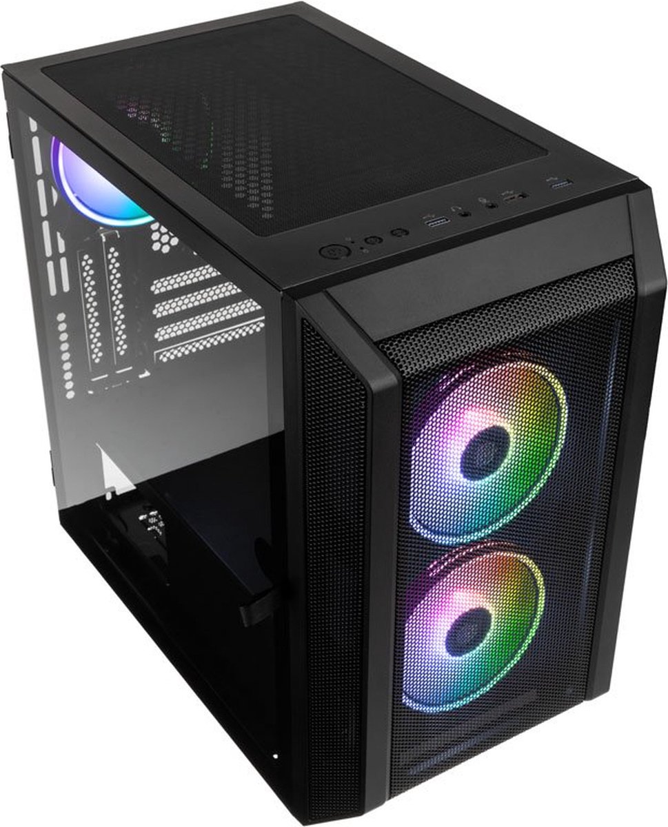 Kolink Citadel Mesh Rgb Micro-Tower Gaming-Behuizing Zwart - afbeelding 3