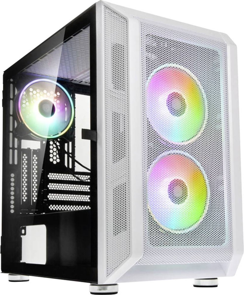Kolink Citadel Mesh Rgb White Midi-Tower Gaming-Behuizing, Behuizing Wit