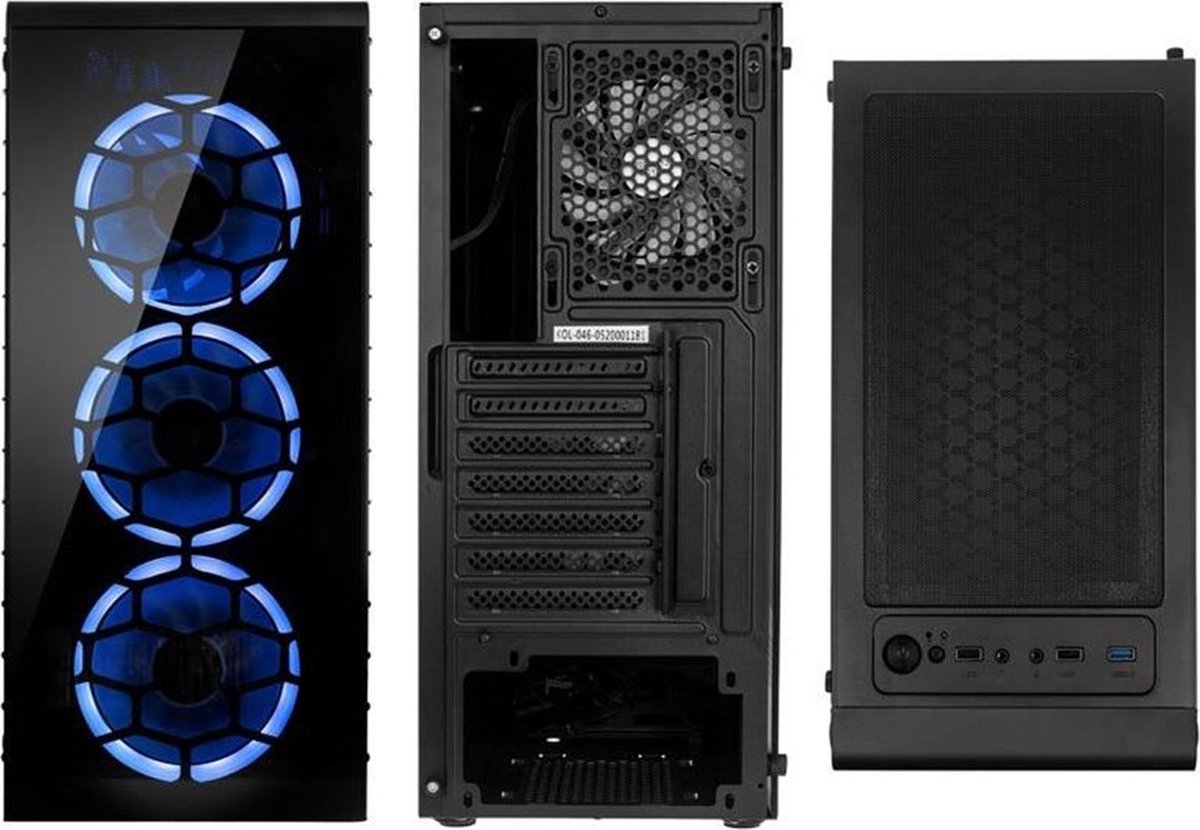 Kolink Observatory Lite Rgb Midi Tower Zwart behuizing - afbeelding 5