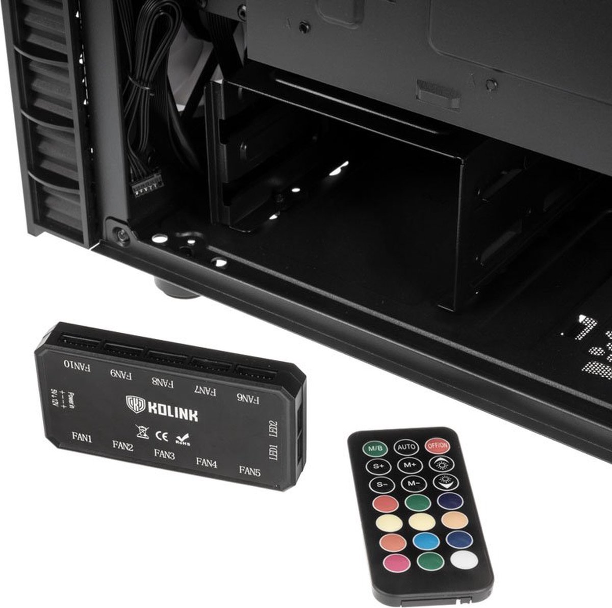 Kolink Observatory Lite Rgb Midi Tower Zwart behuizing - afbeelding 9