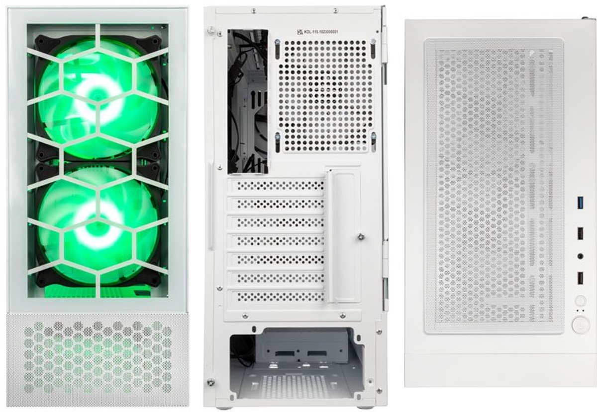 Observatory MX Glass ARGB Mid-Tower PC Case - White - afbeelding 7