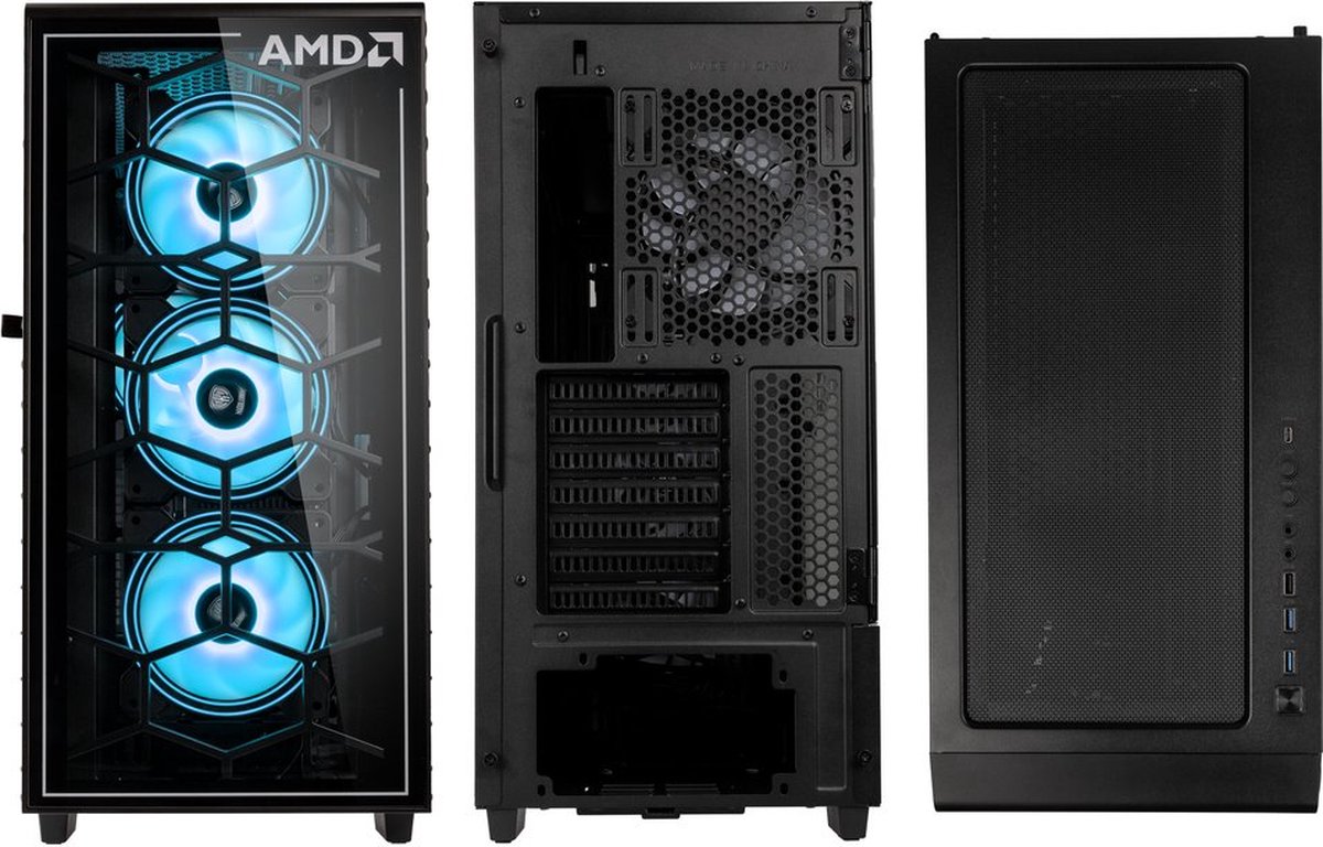 Kolink Observatory Y Amd Se Argb Midi Tower Zwart, Transparant behuizing - afbeelding 7