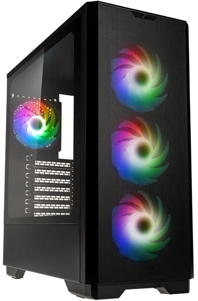 Kolink Unity Solar Argb Mesh Midi Tower Zwart behuizing