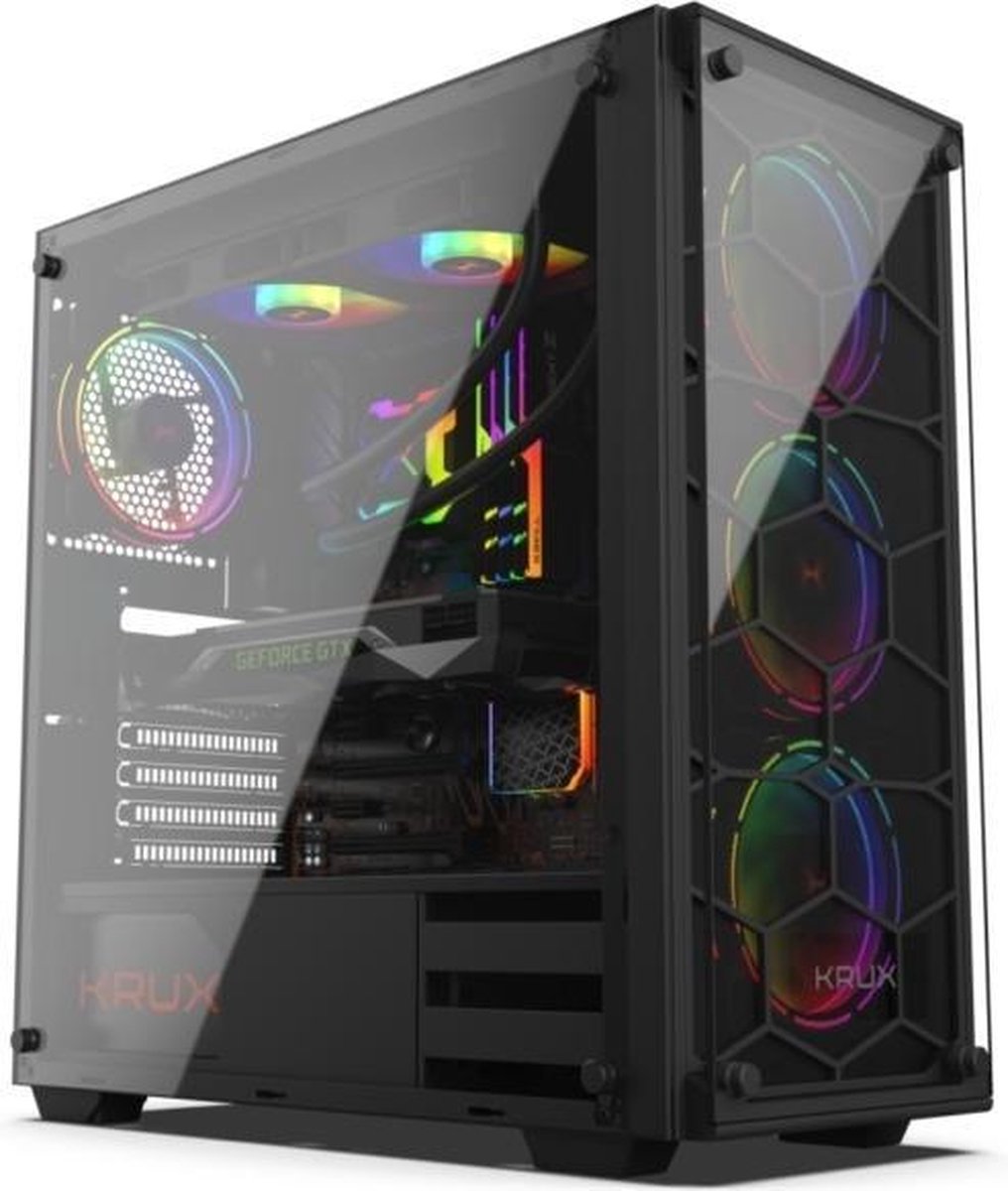 Krux Krx0007 Computerbehuizing Desktop Zwart - afbeelding 6