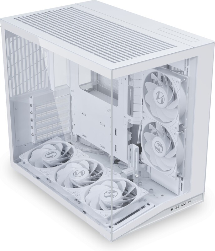 Lian li o11 dynamic mini v2 flow mini 646531 2 orig - Lian Li PC-O11 Dynamic Mini V2 Flow Behuizing (White)