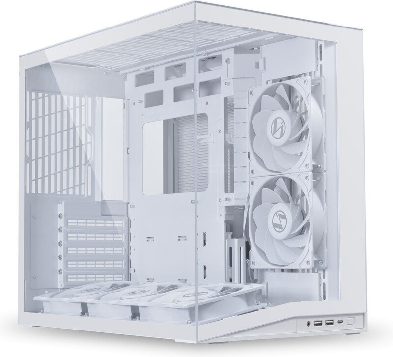 Lian li o11 dynamic mini v2 flow mini 646531 - Lian Li PC-O11 Dynamic Mini V2 Flow Behuizing (White)