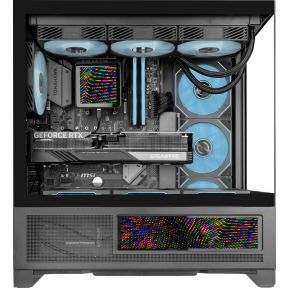 MC-LCDX Midi Tower Behuizing (Black) - afbeelding 5
