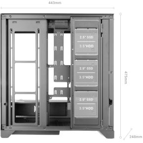 MC-LCDX Midi Tower Behuizing (Black) - afbeelding 8