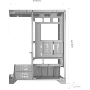 MC-PRISMA Midi Tower Behuizing (Black) - afbeelding 6