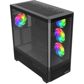 C1 Mid-Tower ATX PC Behuizing - Zwart - afbeelding 4