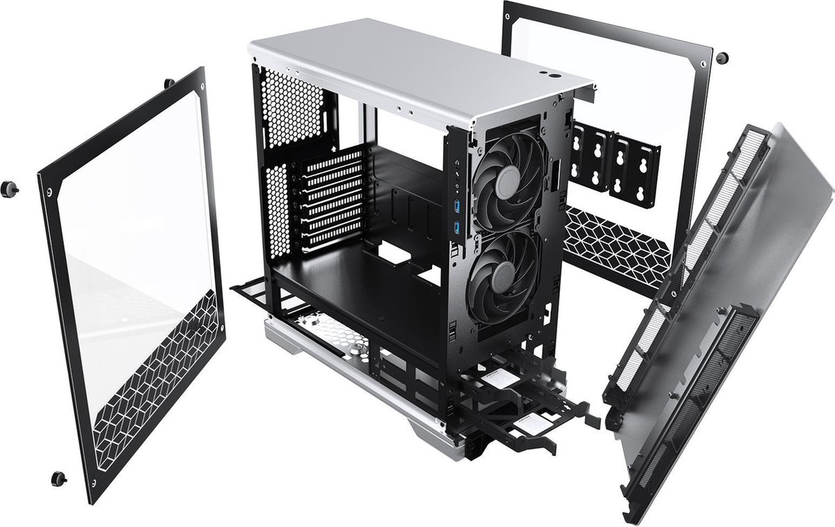 Metallicgear Neo V2 Atx Case, Silver - afbeelding 5