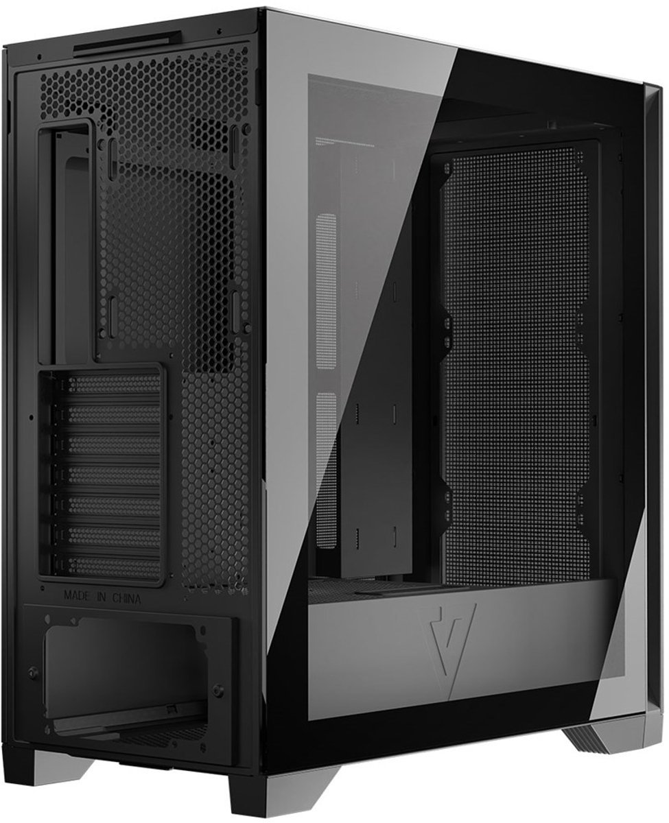 MODECOM Modecom Volcano Expanse S Midi White - Midi Tower Behuizing - Square Airflow Design - Gehard Glas - Usb-C - Geen Fans (Nf) - Wit