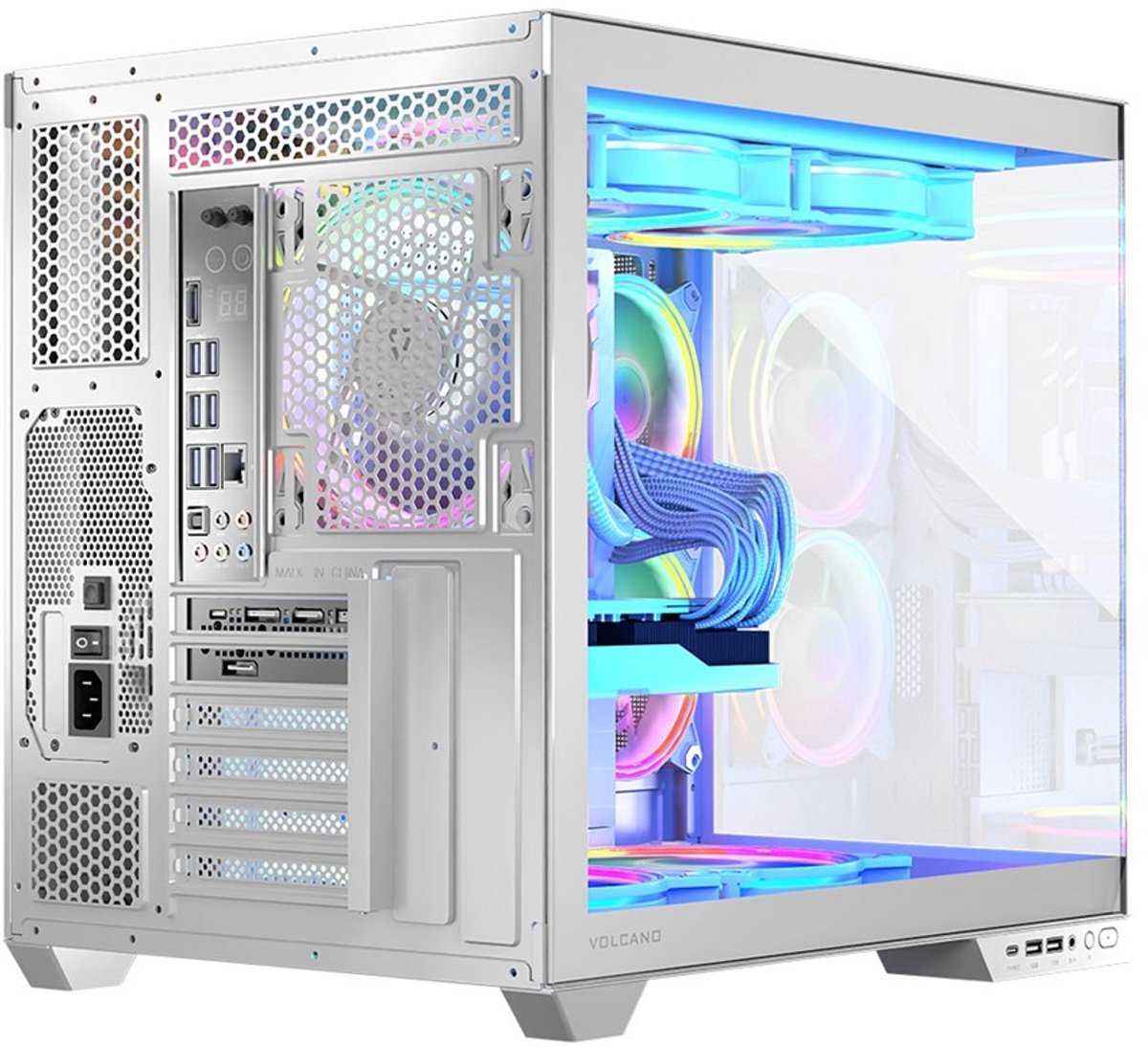 MODECOM Modecom Volcano Panorama 3F Argb – Witte Midi Tower Behuizing