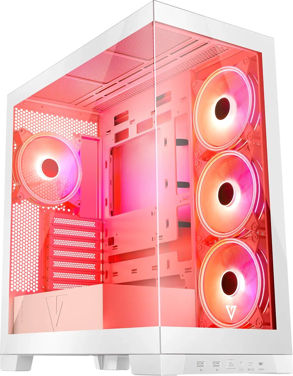 Modecom Volcano Space Apex Argb Midi Midi Tower Wit behuizing - afbeelding 2