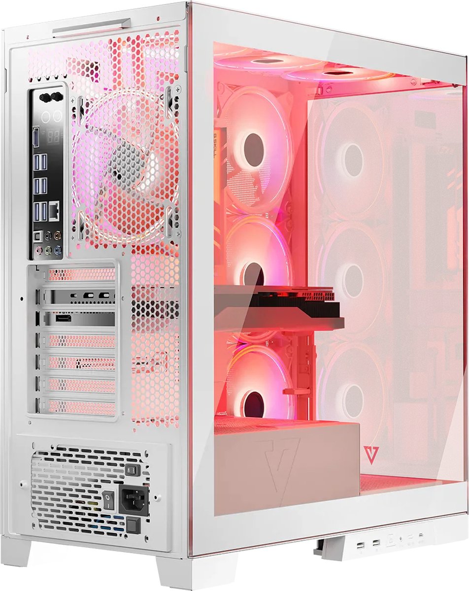 Modecom Volcano Space Apex Argb Midi Midi Tower Wit behuizing - afbeelding 3