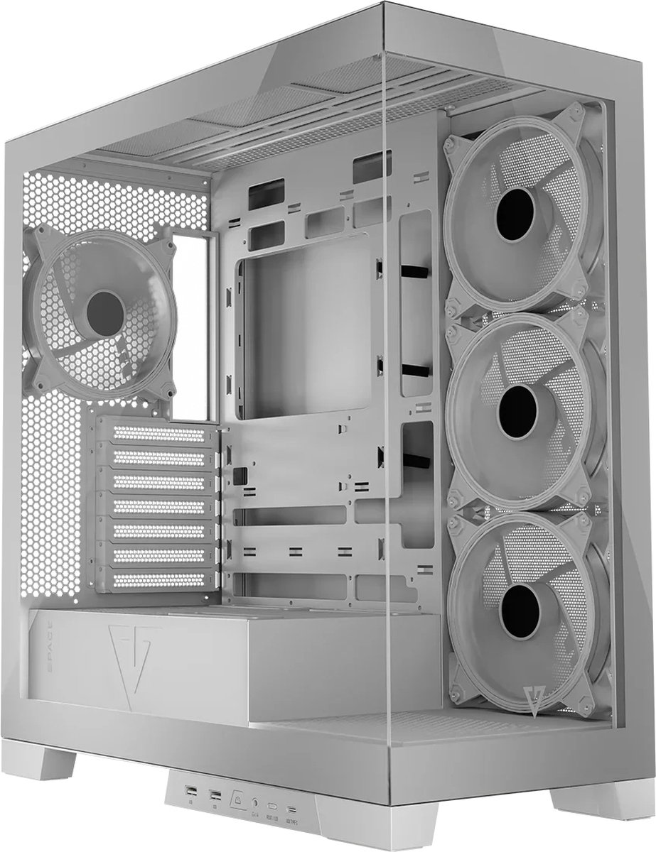 Modecom Volcano Space Apex Argb Midi Midi Tower Wit behuizing - afbeelding 4