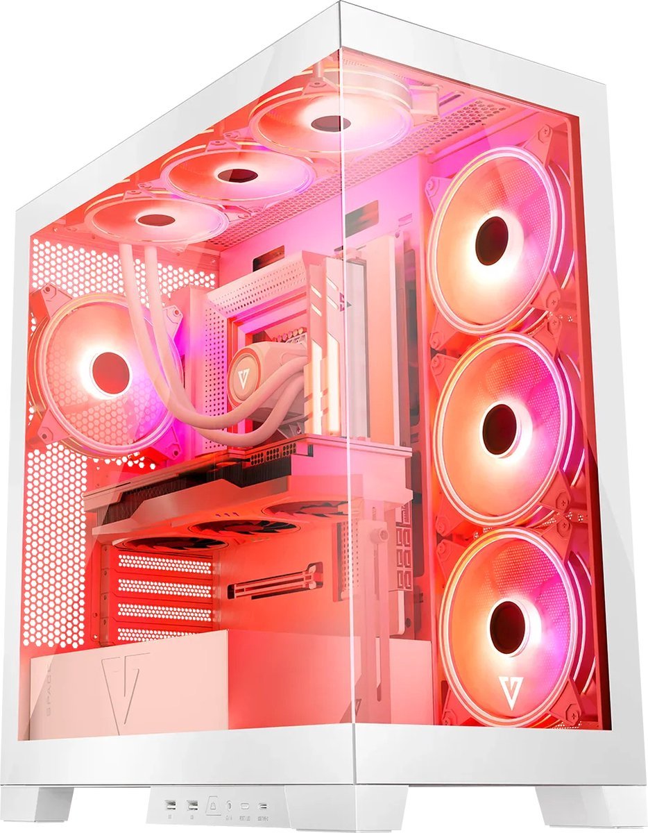 Modecom Volcano Space Apex Argb Midi Midi Tower Wit behuizing - afbeelding 5